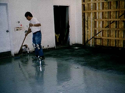 applying a diy epoxy floor garage paint