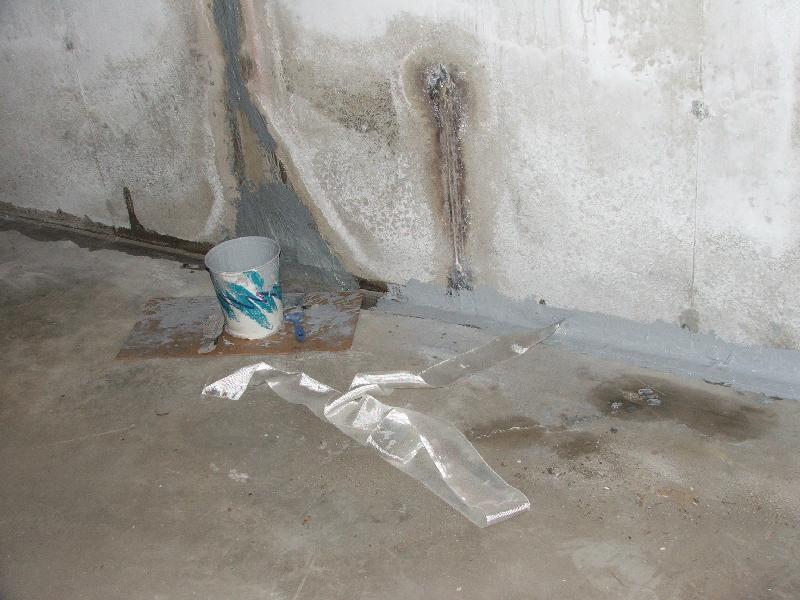 basement leak epoxy repair