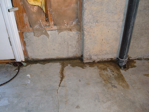 water leaking into basement